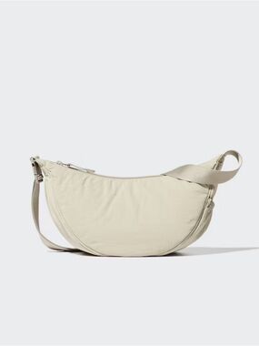 Uniqlo Crescent Crossbody Bag in Light Beige